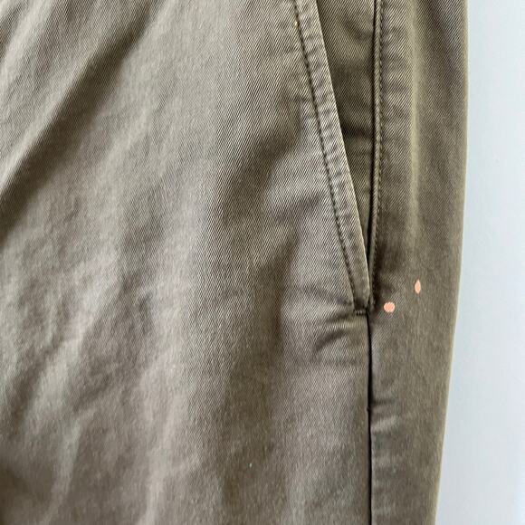 Rag & Bone Army Green Distressed Fit 2 Slim Fit Stretch Twill Chino Pant Men 34 - Picture 6 of 16